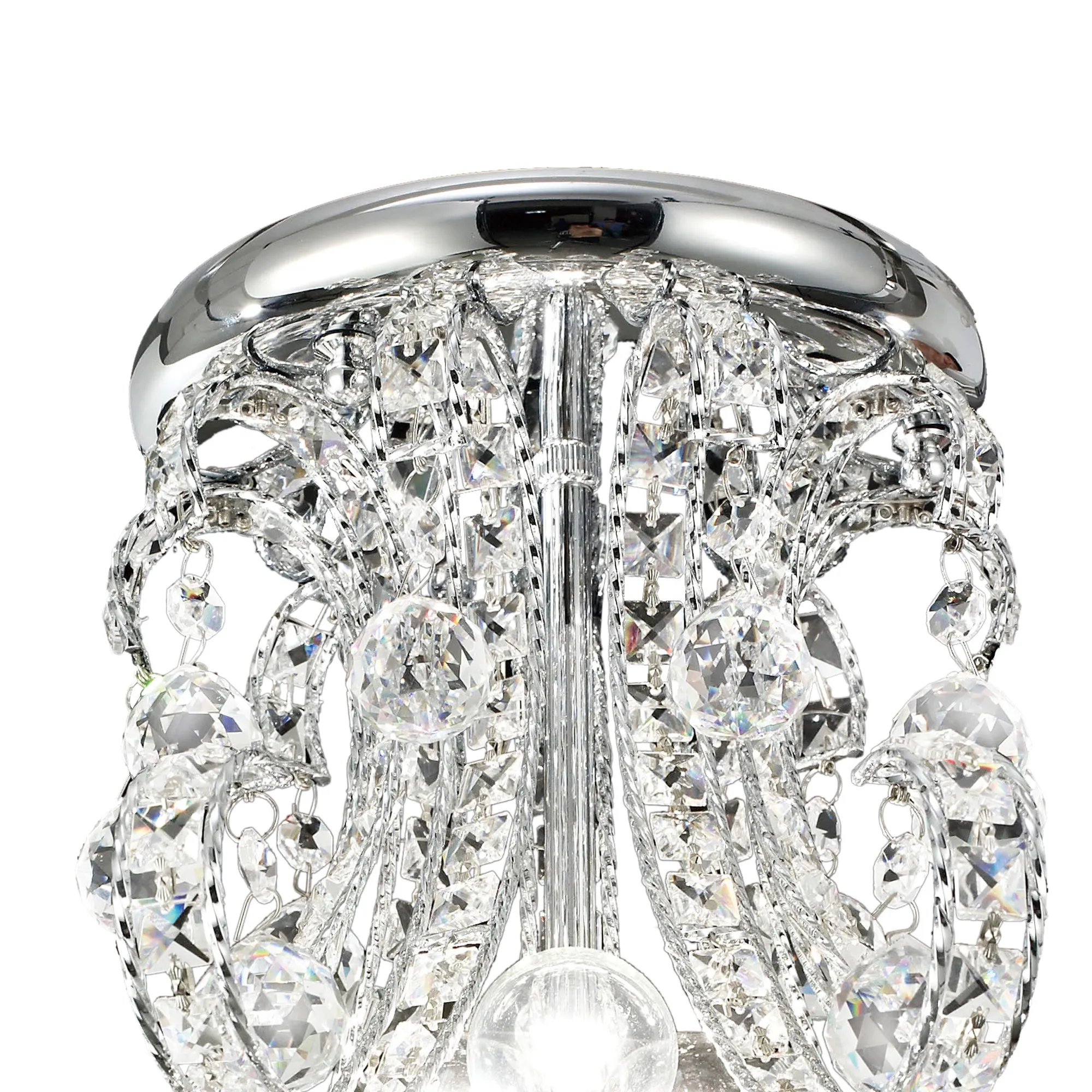 Pearl Crystal Chandelier 9 Light Polished Chrome IL30026  Diyas Pearl